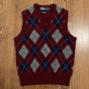 Polo Ralph Lauren wool argyle sweater vest Men Small